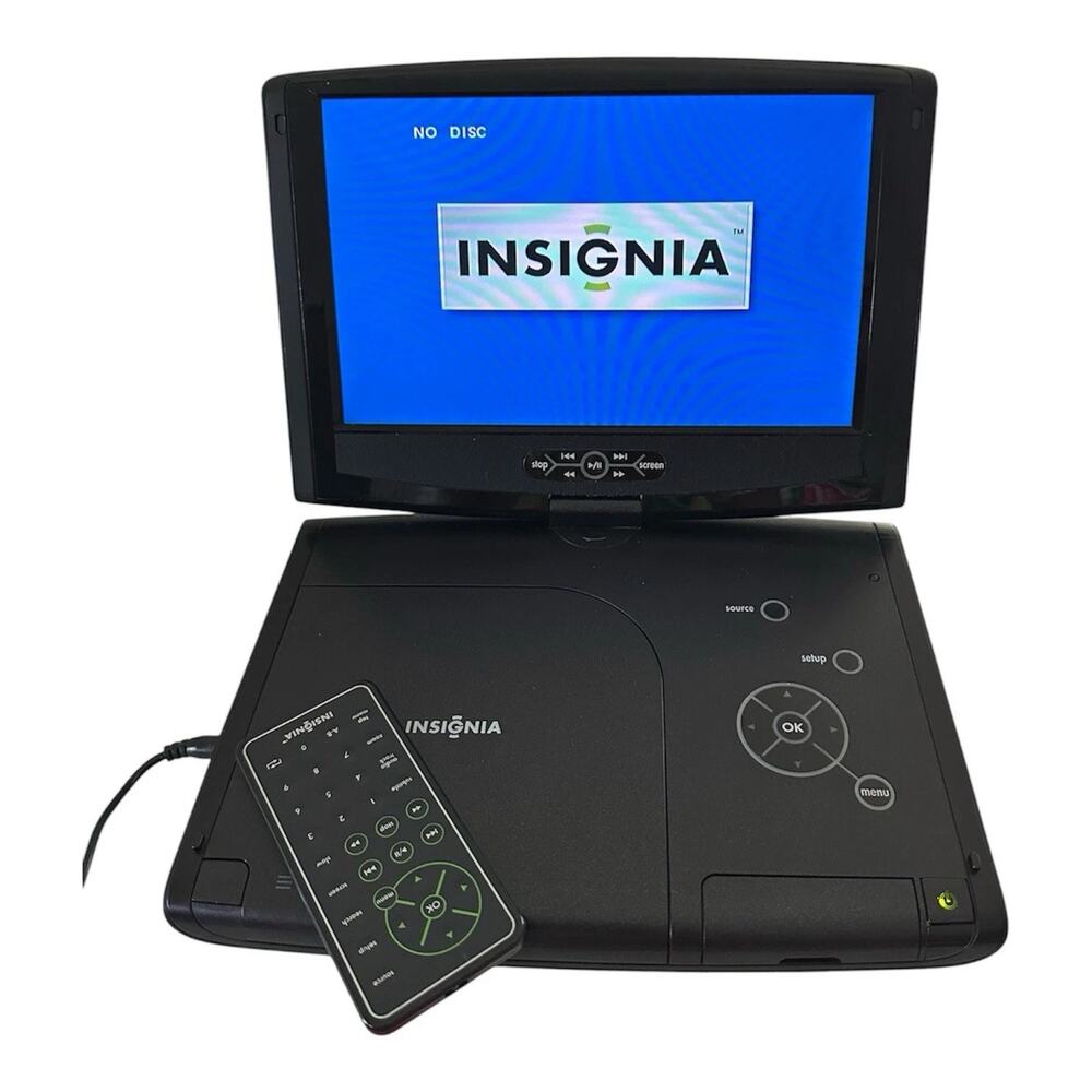 Insignia NS-10PDH 10in Portable DVD Player Tested w/ Remote & Power Adapt Works